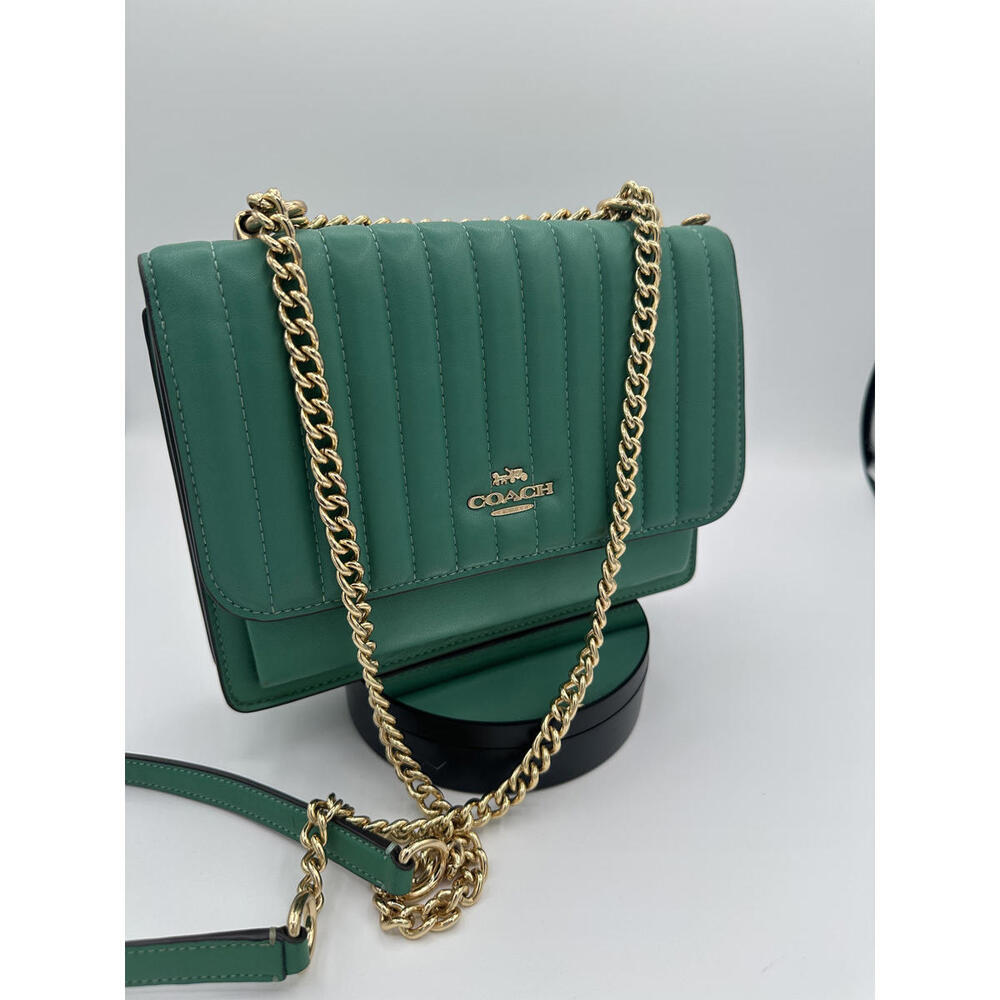 Coach Klare Leather Quilted Crossbody/Shoulder Bag in Kelly Green, EUC